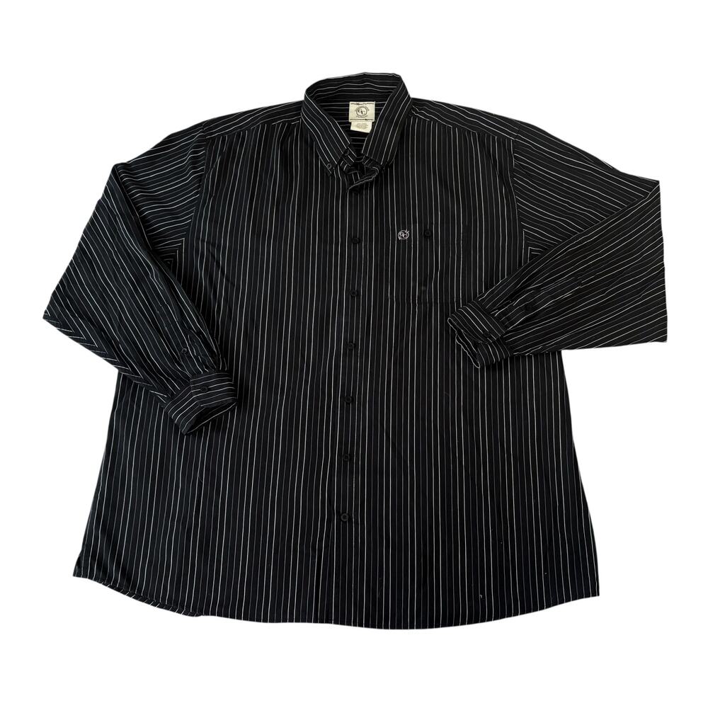 Gunnison Creek Outfitters Black Striped Button-Down Mens Size 2XLT